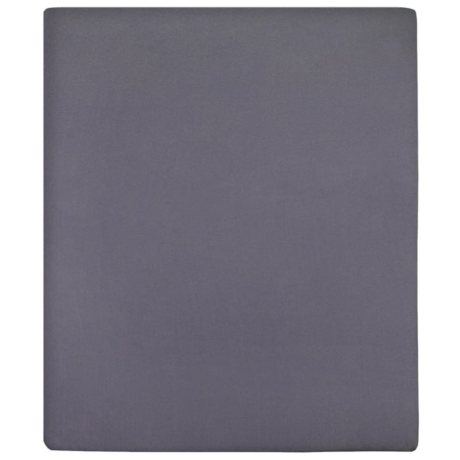 Hoeslakens Jersey Katoen Kleurig 2 140 x 200 cm Antraciet