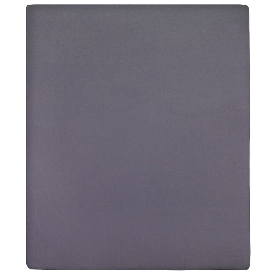 Hoeslaken Jersey Katoen Kleurig 1 160 x 200 cm Antraciet