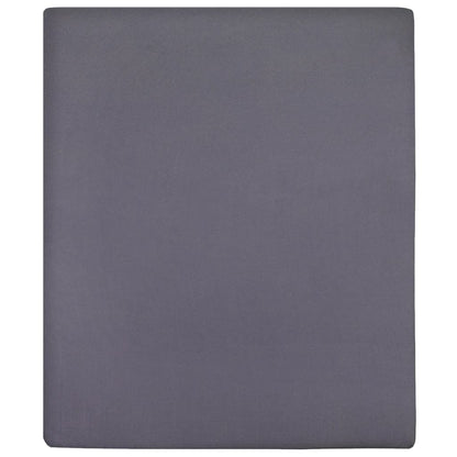 Hoeslakens Jersey Katoen Kleurig 2 160 x 200 cm Antraciet
