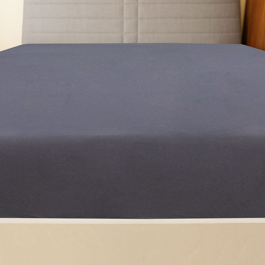 Hoeslakens Jersey Katoen Kleurig 2 160 x 200 cm Antraciet