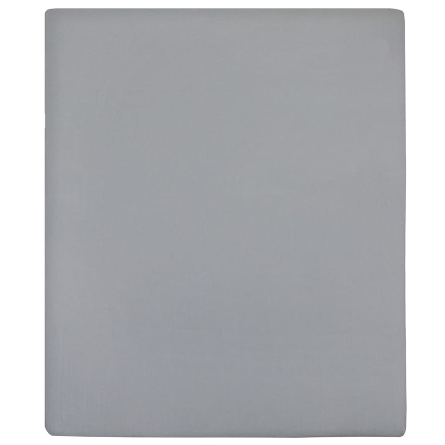 Hoeslaken Jersey 100X200 Cm Katoen Grijs 100 x 200 cm