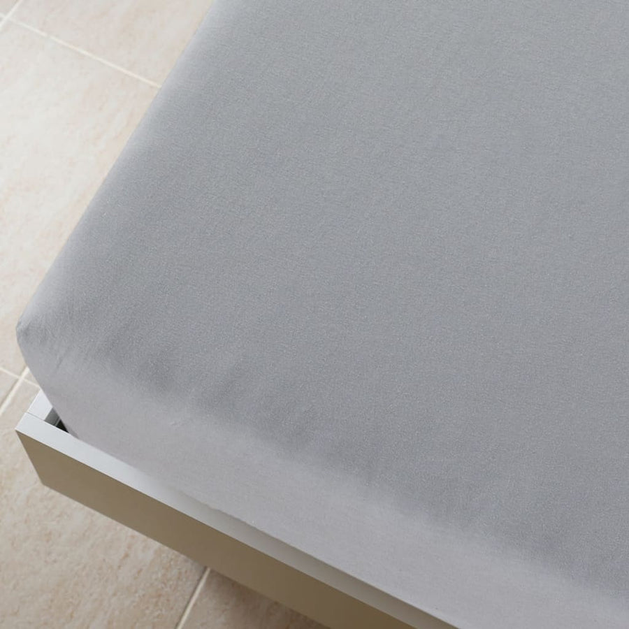 Hoeslaken Jersey Katoen 1 140 x 200 cm Grijs