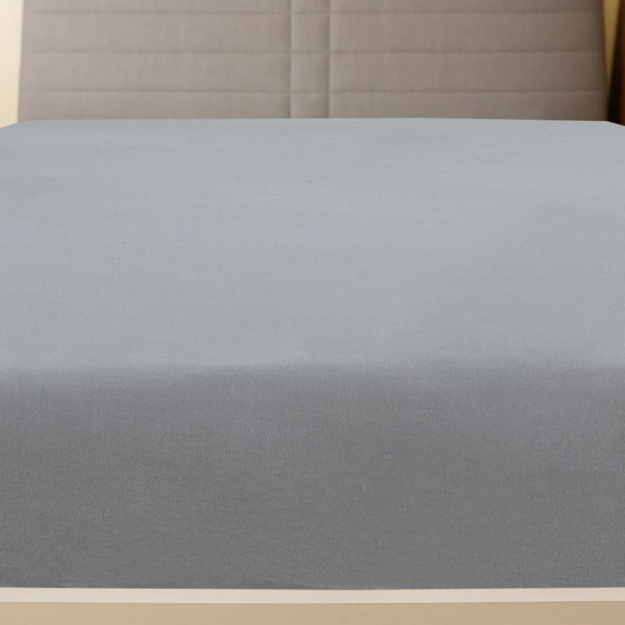 Hoeslaken Jersey Katoen 1 160 x 200 cm Grijs