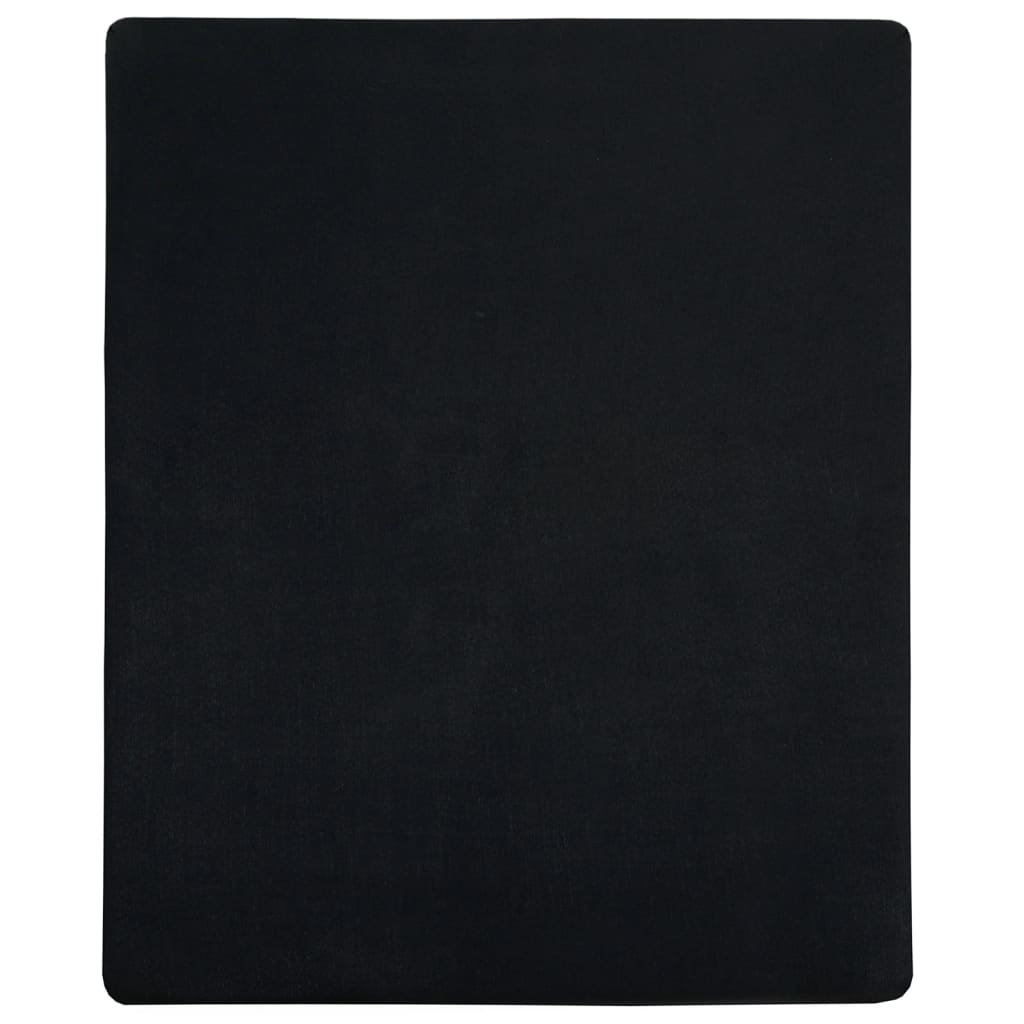 Hoeslakens Jersey Katoen 2 90 x 200 cm Zwart