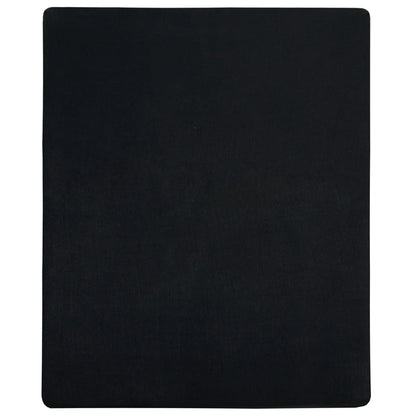 Hoeslakens Jersey Katoen 2 90 x 200 cm Zwart