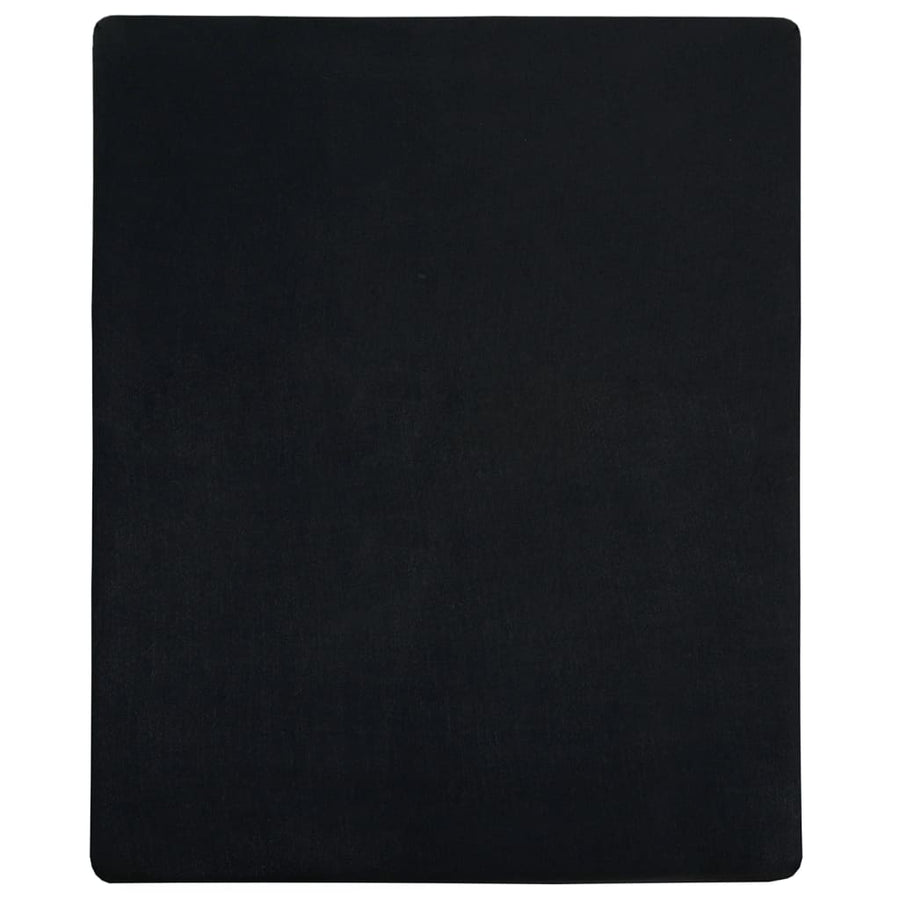 Hoeslaken Jersey Katoen 1 100 x 200 cm Zwart