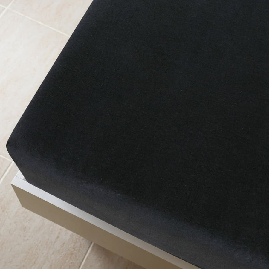 Hoeslaken Jersey Katoen 1 160 x 200 cm Zwart