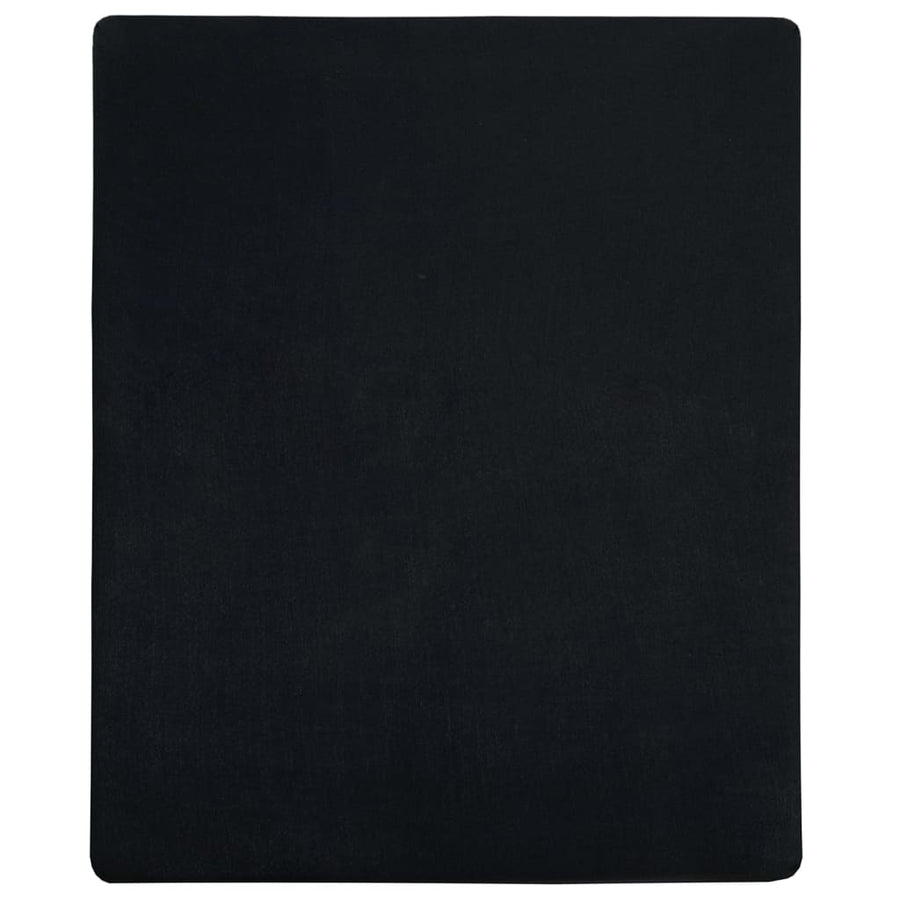 Hoeslakens Jersey Katoen 2 160 x 200 cm Zwart