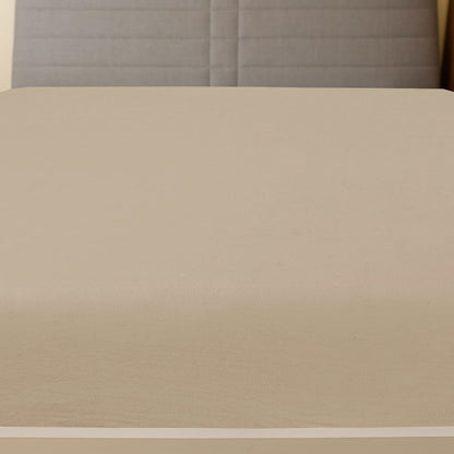 Hoeslakens Jersey Katoen 2 90 x 200 cm Taupe