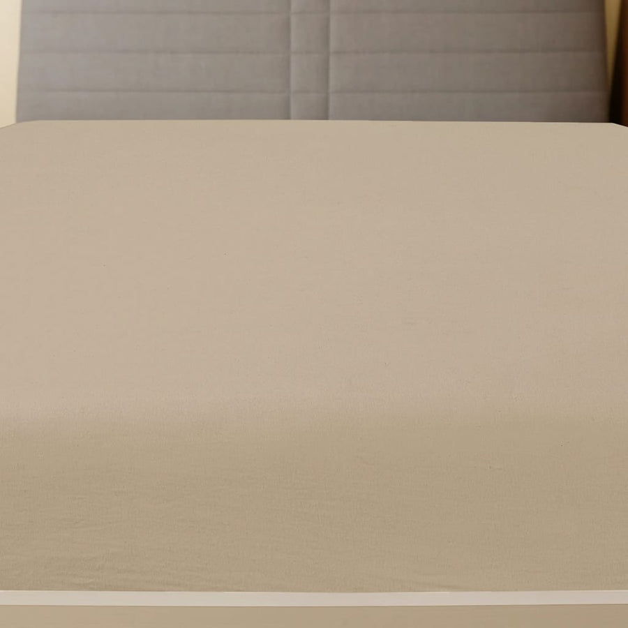 Hoeslakens Jersey Katoen 2 140 x 200 cm Taupe