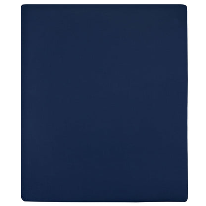 Hoeslaken Jersey 100X200 Cm Katoen Marineblauw 100 x 200 cm