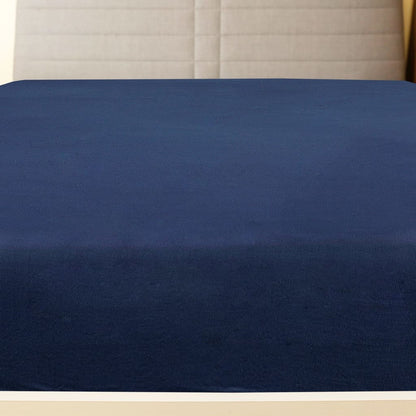 Hoeslakens 2 St Jersey 100X200 Cm Katoen Marineblauw 100 x 200 cm
