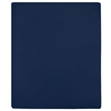 Hoeslaken Jersey 180X200 Cm Katoen Marineblauw 180 x 200 cm