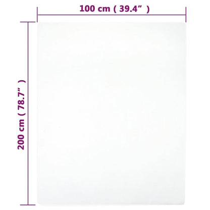 Hoeslaken Jersey 100X200 Cm Katoen Wit 100 x 200 cm