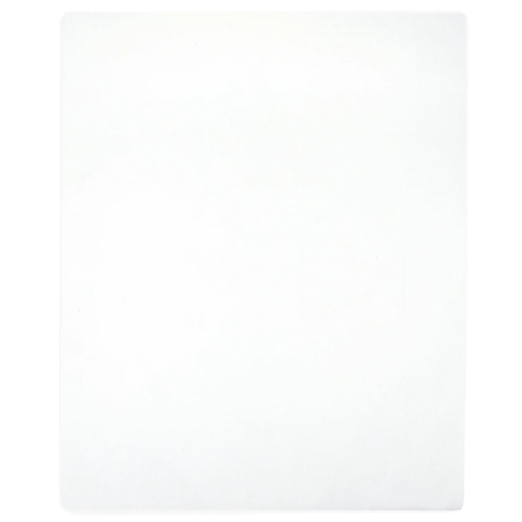 Hoeslaken Jersey 160X200 Cm Katoen Wit 160 x 200 cm