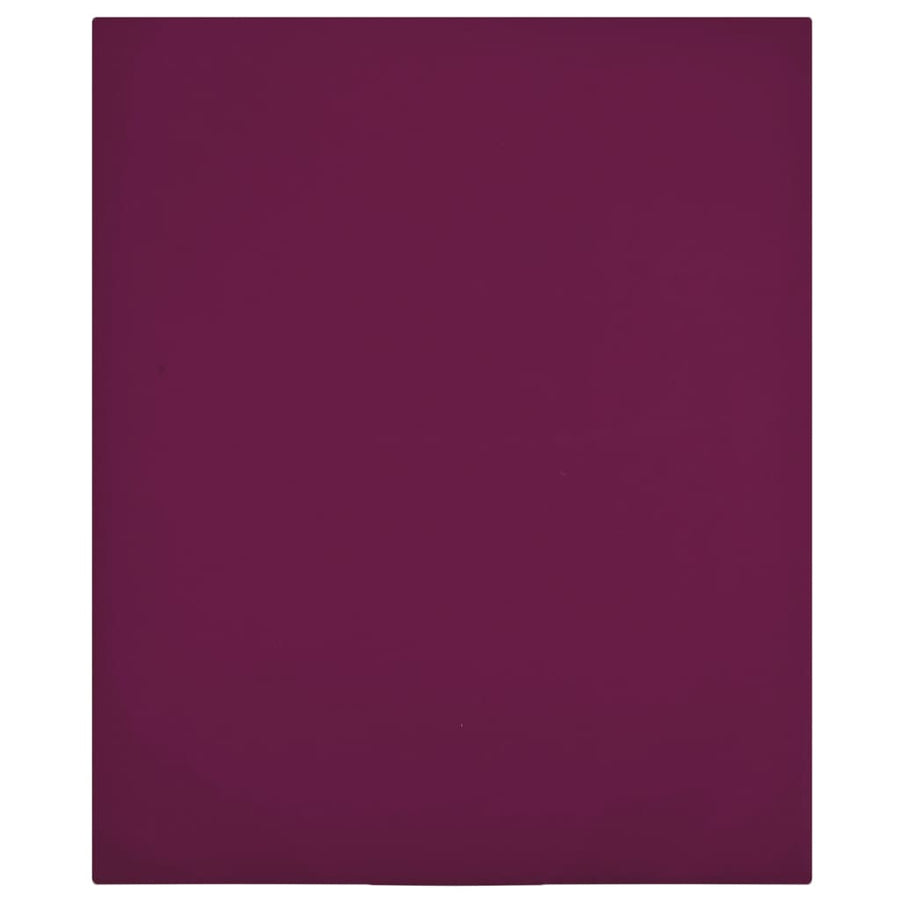 Hoeslakens 2 St Jersey 90X200 Cm Katoen Bordeauxrood 90 x 200 cm