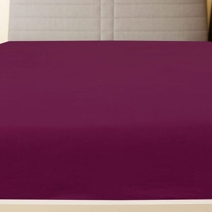 Hoeslakens Jersey Katoen 2 160 x 200 cm Bordeauxrood