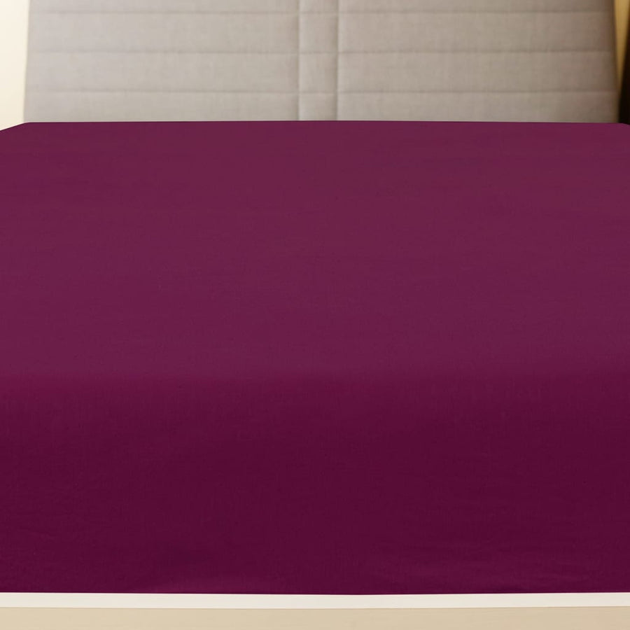 Hoeslakens Jersey Katoen 2 160 x 200 cm Bordeauxrood