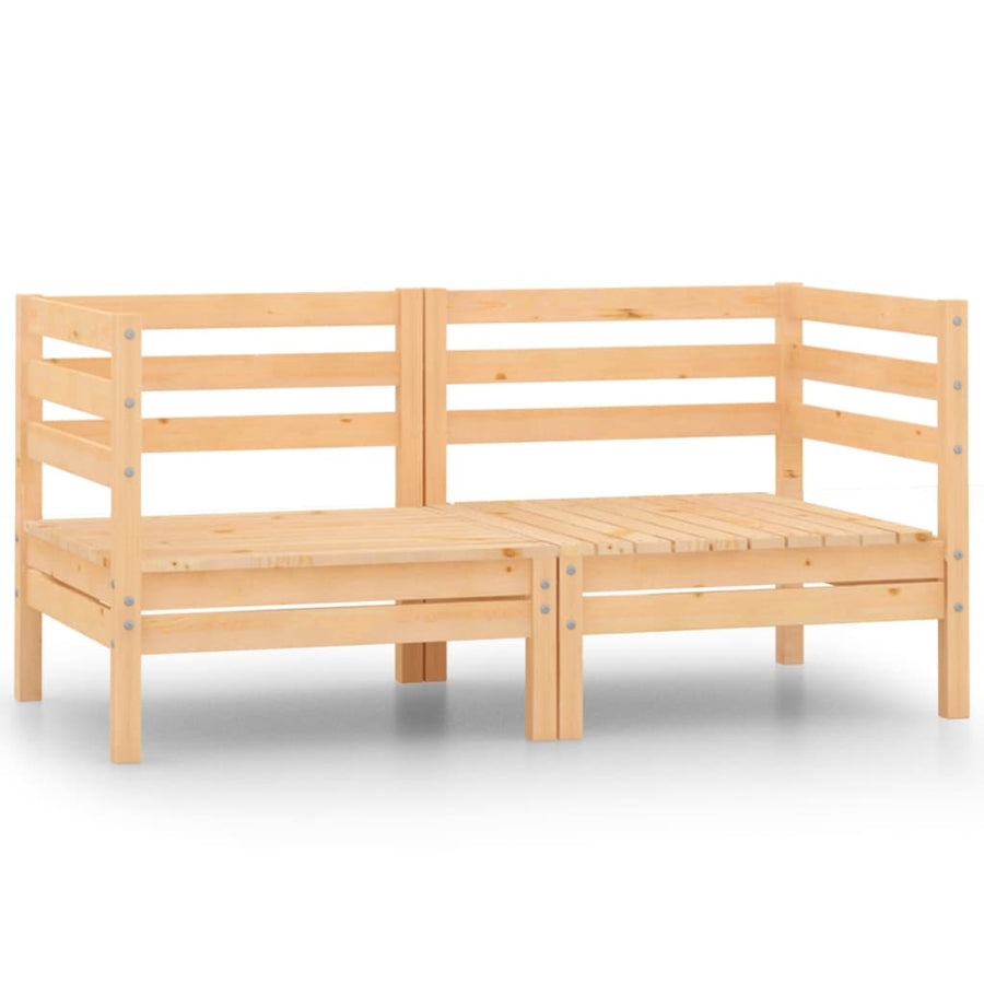 Tuinhoekbanken 2 St Massief Grenenhout Naturel Hoekbank (2 st)