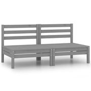 Modulaire tuinbanken 2 st massief grenenhout grijs