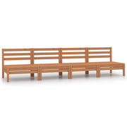 Modulaire tuinbanken 4 st massief grenenhout honingbruin 63,5x63,5x62,5 cm