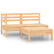 Loungeset 3-delig massief grenenhout