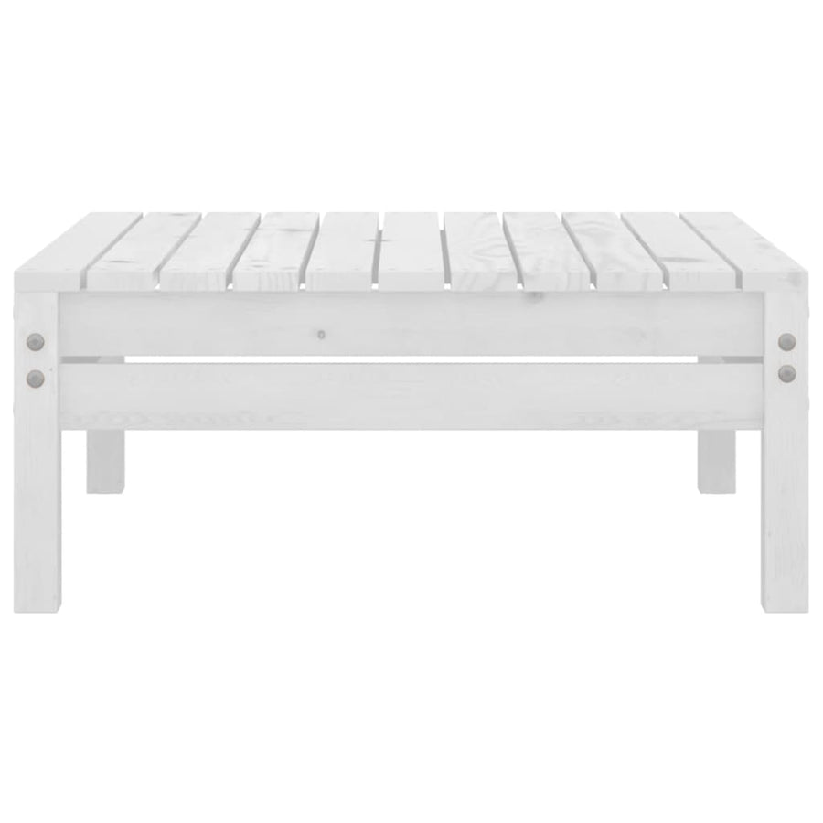 3-Delige Loungeset Massief Grenenhout Wit hoek + midden + Tafel