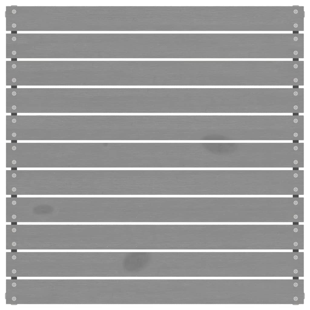 3-Delige Loungeset Massief Grenenhout Grijs hoek + midden + Tafel