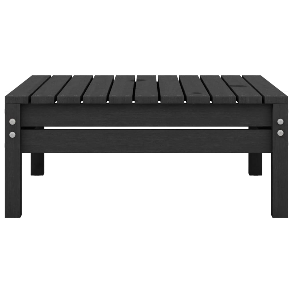 3-Delige Loungeset Massief Grenenhout Zwart hoek + midden + Tafel
