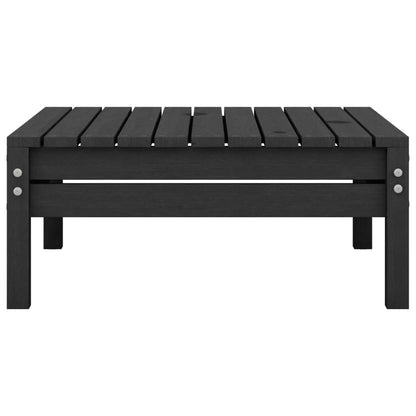 3-Delige Loungeset Massief Grenenhout Zwart hoek + midden + Tafel