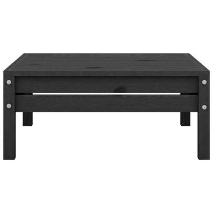 3-Delige Loungeset Massief Grenenhout Zwart hoek + midden + Tafel