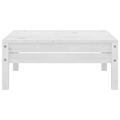 4-Delige Loungeset Massief Grenenhout Wit hoek + 2x midden + voetensteun