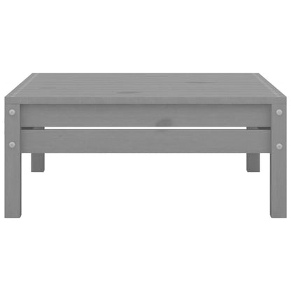4-Delige Loungeset Massief Grenenhout Grijs hoek + 2x midden + voetensteun
