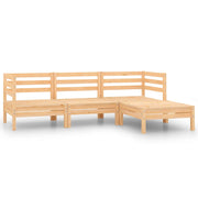 Loungeset 4-delig massief grenenhout