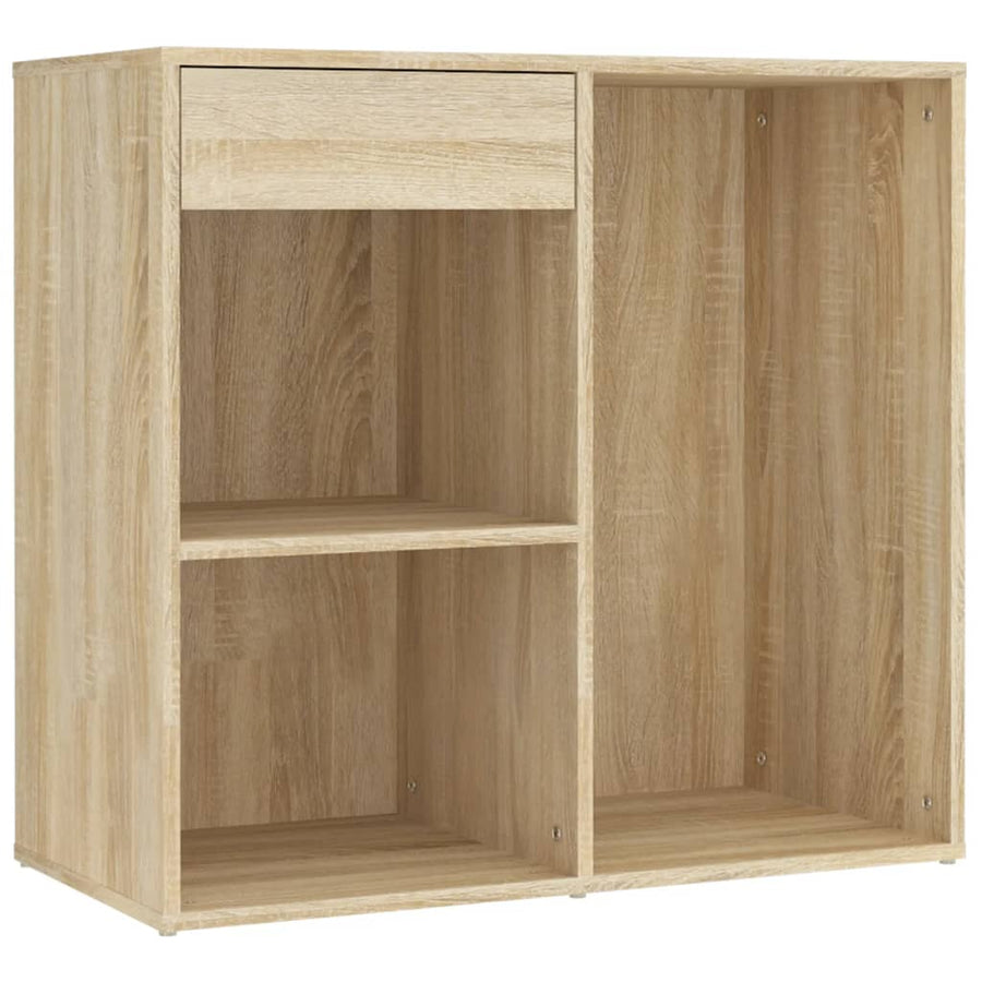 Kaptafel Met Kastje En Led's Bewerkt Hout Sonoma Eikenkleurig
