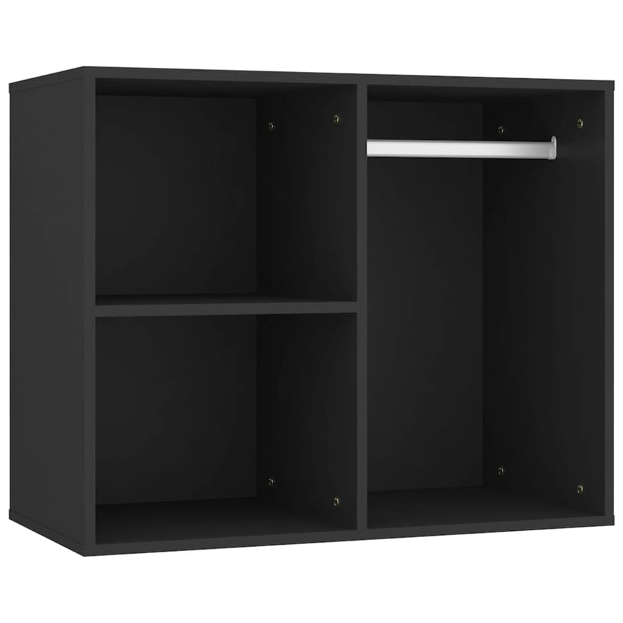 Kaptafel Met Kastjes Led Bewerkt Hout Zwart