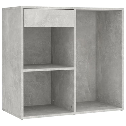 Kaptafel Met 2 Kastjes En Led's Bewerkt Hout Betongrijs