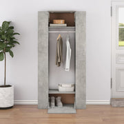 Gangkasten 2 st bewerkt hout betongrijs 97,5x37x99 cm
