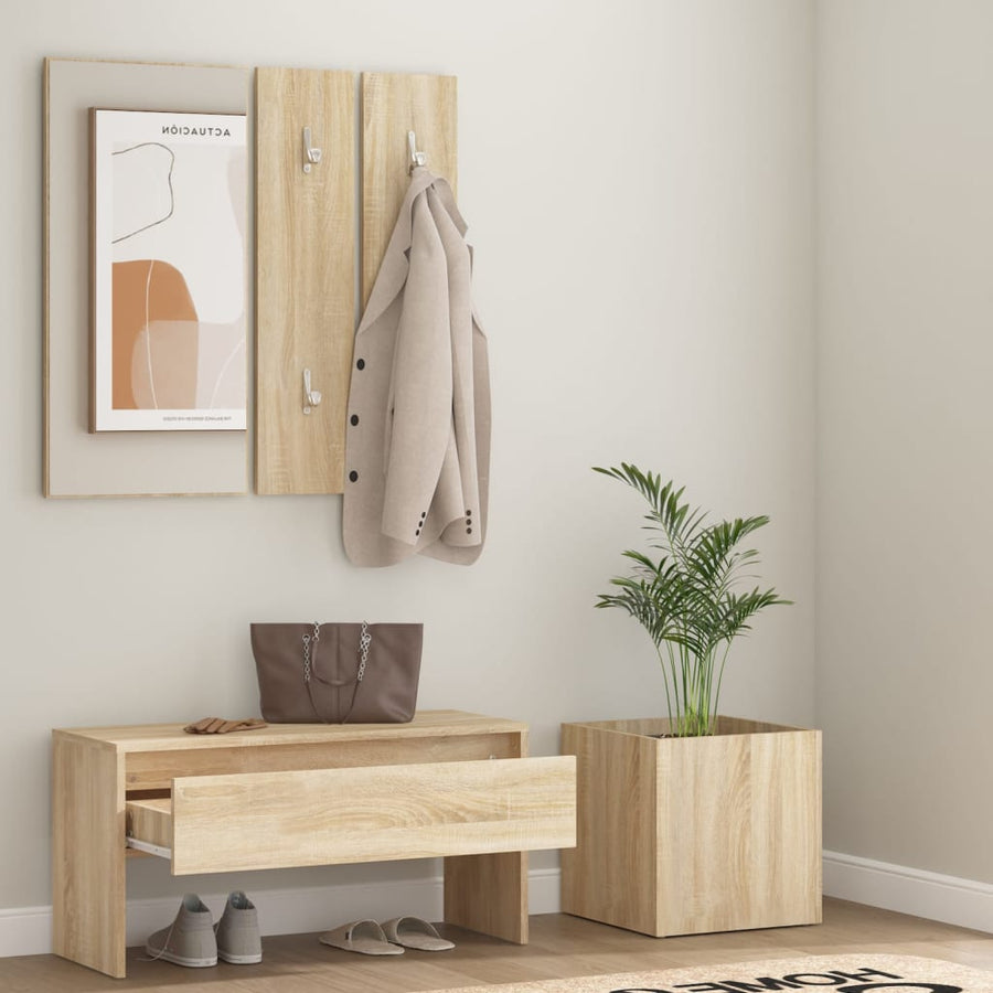 Halmeubelset Bewerkt Hout Sonoma eiken