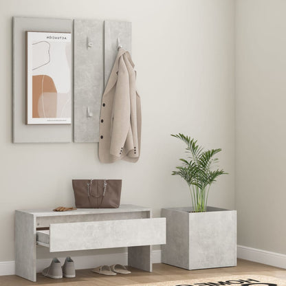 Halmeubelset Bewerkt Hout Betongrijs