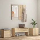 Garderobe set bewerkt hout sonoma eiken