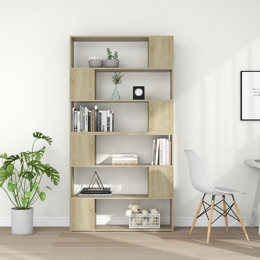 Boekenkast/Kamerscherm 00X24X88 Cm Kleurig Sonoma eiken