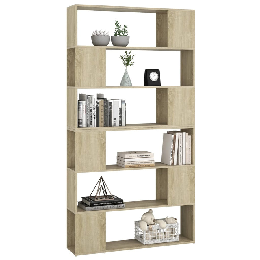 Boekenkast/Kamerscherm 00X24X88 Cm Kleurig Sonoma eiken
