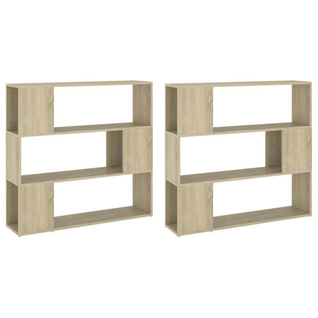Boekenkast/Kamerscherm 00X24X88 Cm Kleurig Sonoma eiken