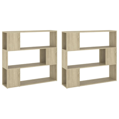 Boekenkast/Kamerscherm 00X24X88 Cm Kleurig Sonoma eiken