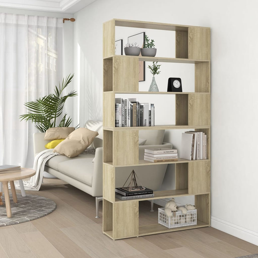 Boekenkast/Kamerscherm 00X24X88 Cm Kleurig Sonoma eiken