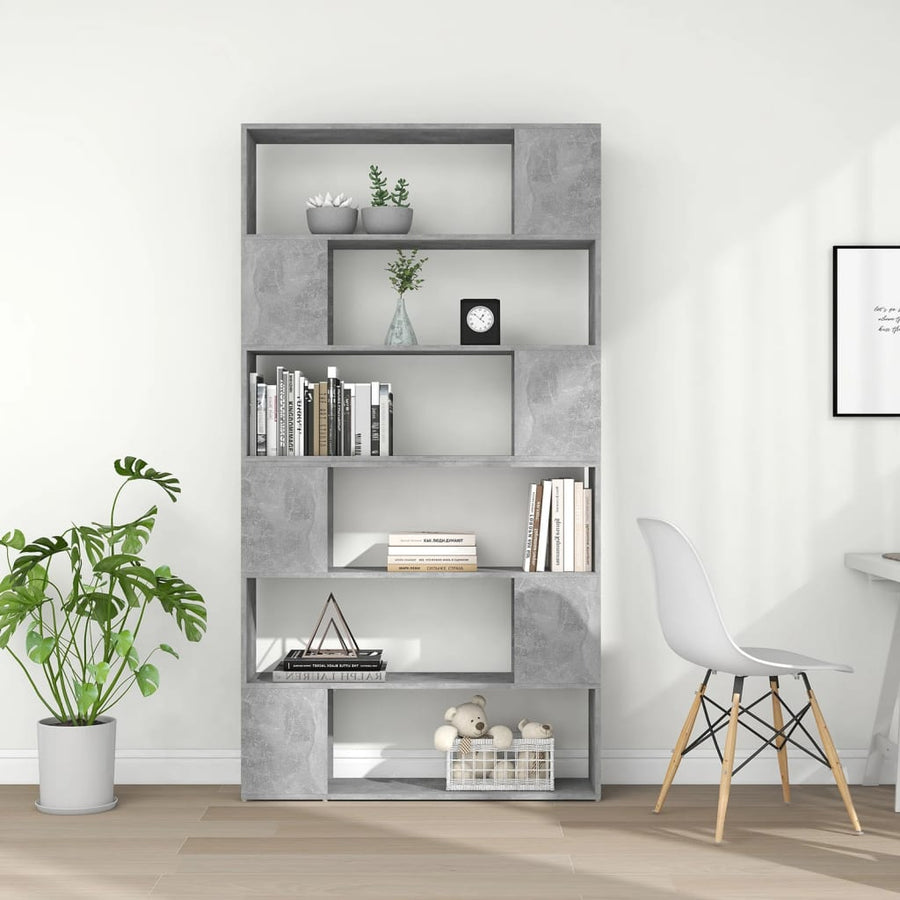 Boekenkast/Kamerscherm 100X24X188 Cm Betongrijs