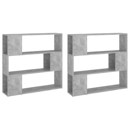 Boekenkast/Kamerscherm 100X24X188 Cm Betongrijs
