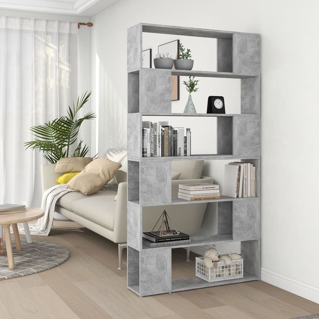 Boekenkast/Kamerscherm 100X24X188 Cm Betongrijs