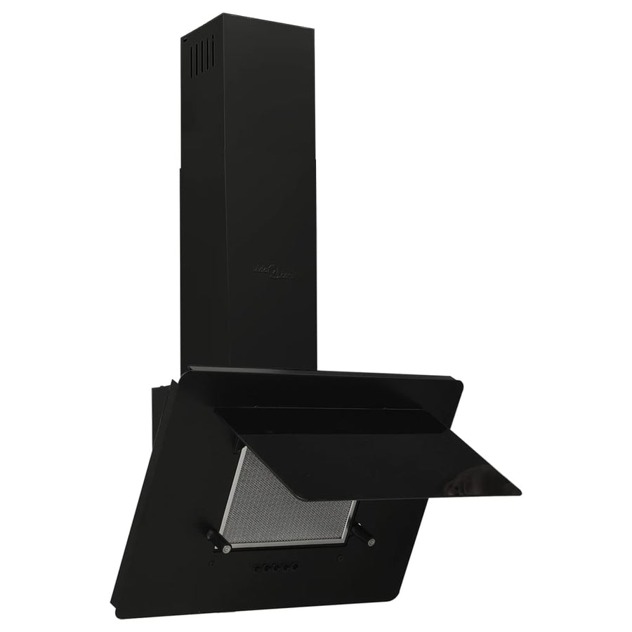 Wandafzuigkap 60 Cm Roestvrij Staal En Gehard Glas 60 x 31 x 108 cm Zwart